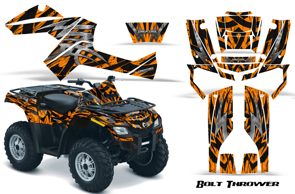 Can-Am Outlander 800 Graphics Kit Bolt Thrower Orange